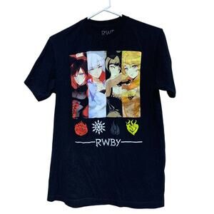 RWBY Ruby Weiss Blake Yang Medium 100% Cotton Rooster Teeth Short Sleeve Tee